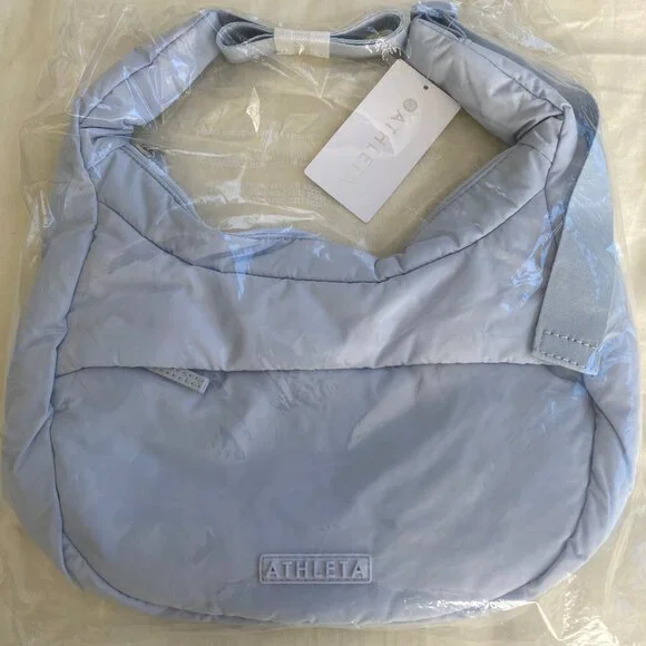 ATHLETA Gossamer Blue All About Small Crossbody Hobo Bag with Bonus Hat😍 - Picture 6 of 7
